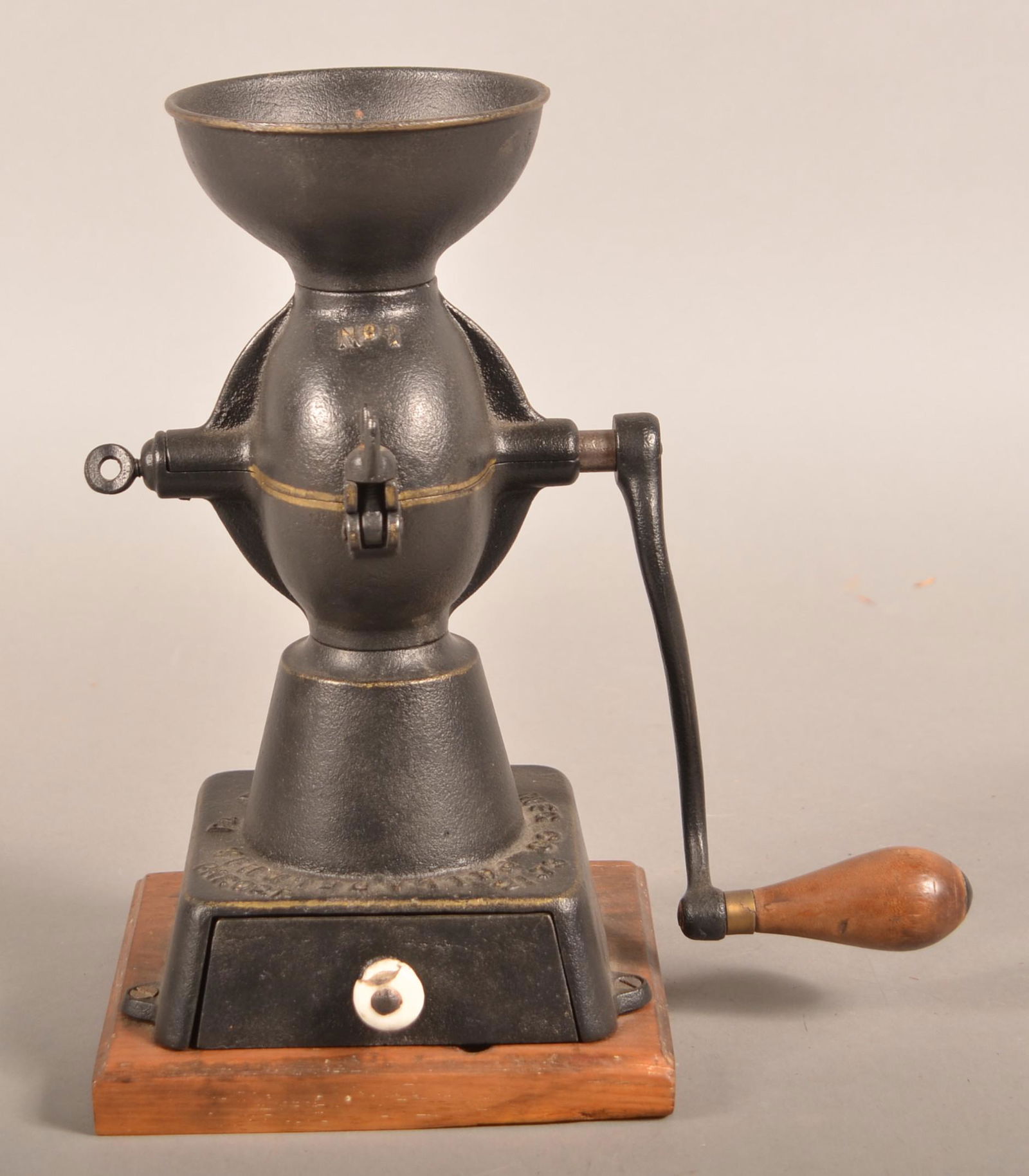 Enterprise Mfg. Co. No. 1 Cast Iron Coffee Grinder. (1 of 3)