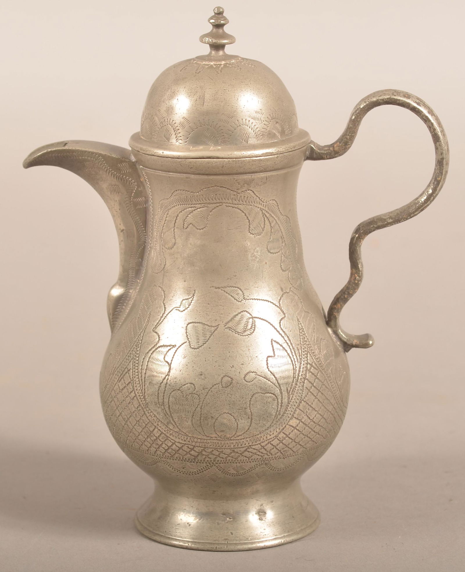 Antique Continental Pewter Chocolate Pot. (1 of 6)