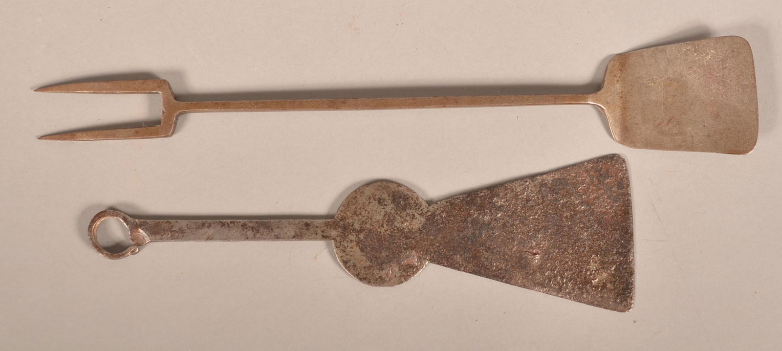 Two Antique Wrought Iron Utensils. (1 of 2)