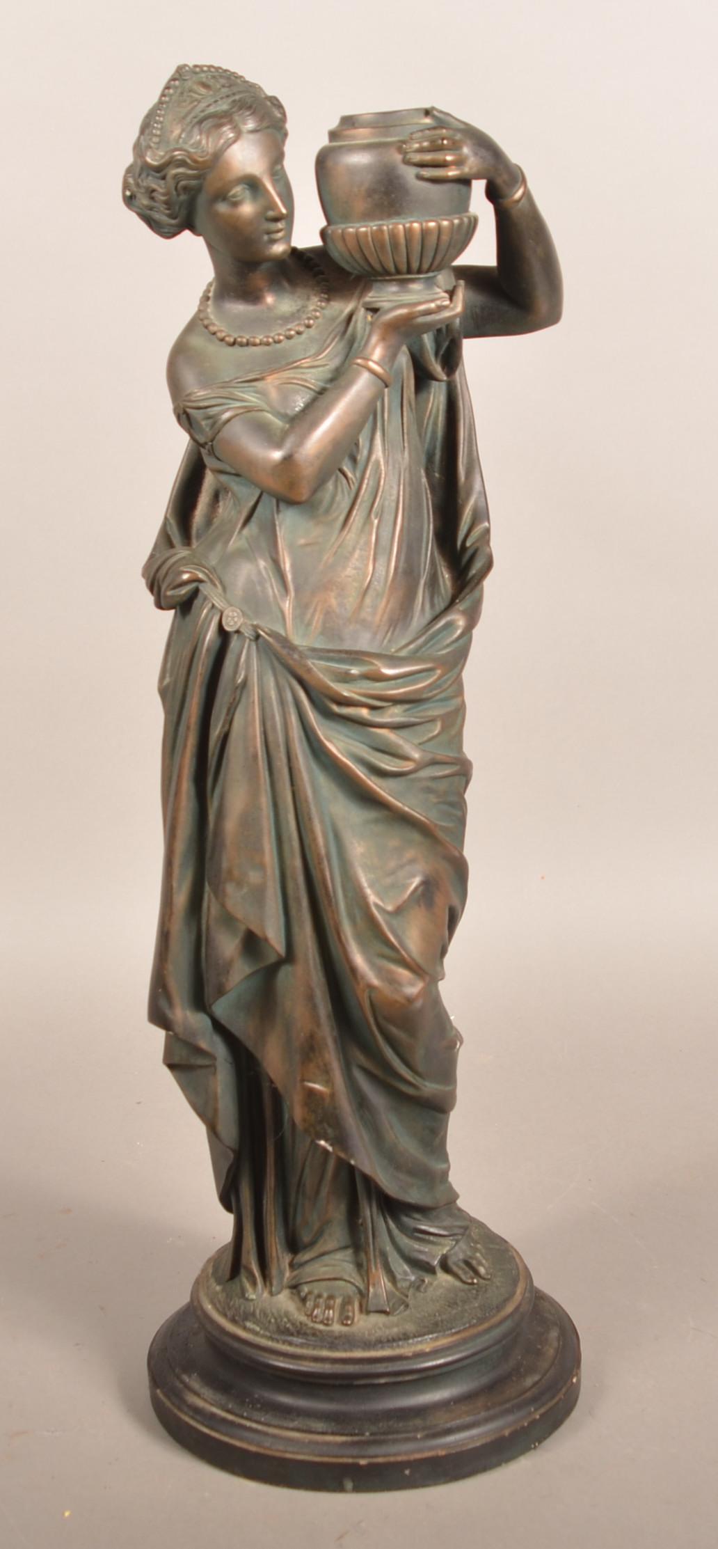 Vintage  Neoclassical Woman Water Fountain Statue. (1 of 7)