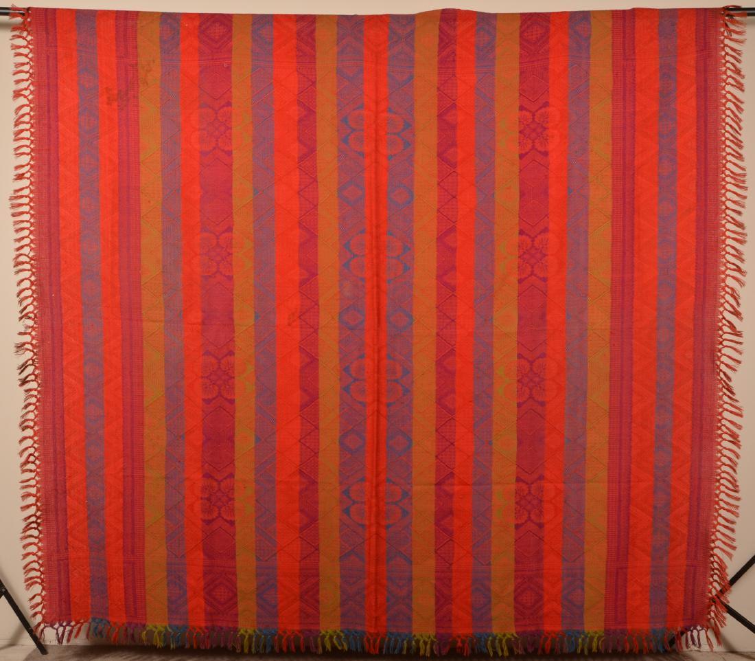 19th Century Multi-Color Single-Part Coverlet. (1 of 3)