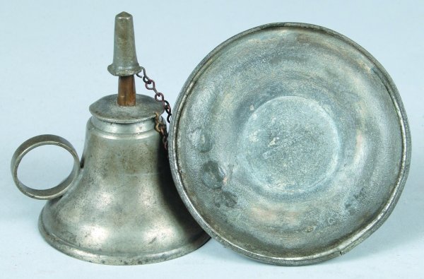 Two Pewter Sparkling Oil Lamps, signed William McQu - 2