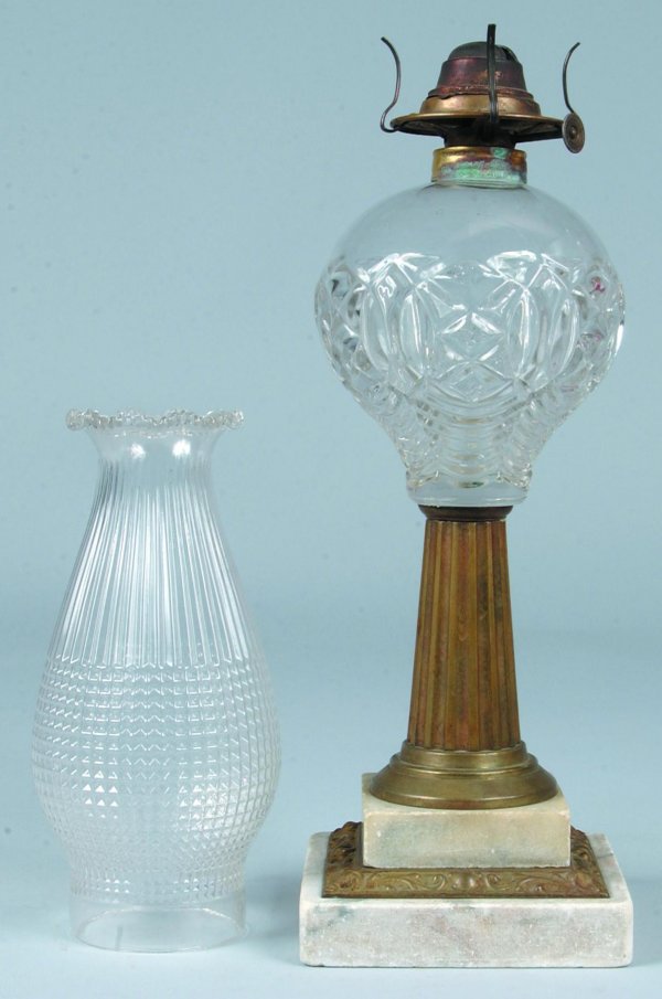 "Triple Diamond Medallion" Oil Lamp with burner and