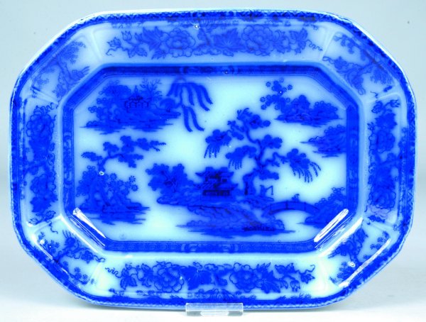 Flow Blue China Formosa pattern 11" Platter by W.: Flow Blue China Formosa pattern 11" Platter by W. Ridgway. Good condition.