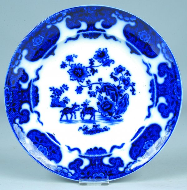 Flow Blue China Cashmere pattern 9 ¼" Plate by F.: Flow Blue China Cashmere pattern 9 ¼" Plate by F. Morley & Co. Good condition.