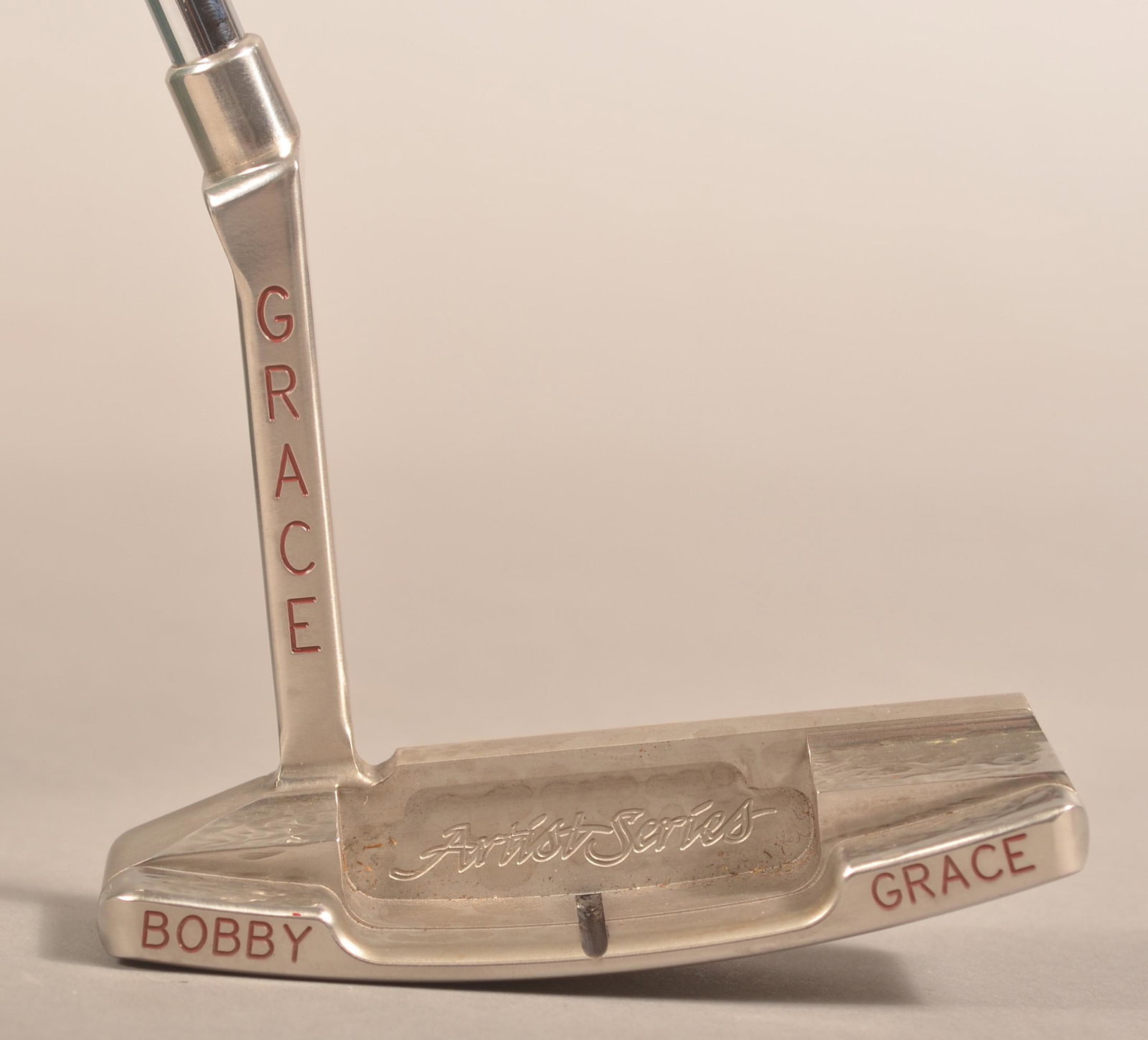 Bobby Grace Longneck Prototype Putter: Bobby Grace Longneck Prototype Putter. 34"l. Very good.