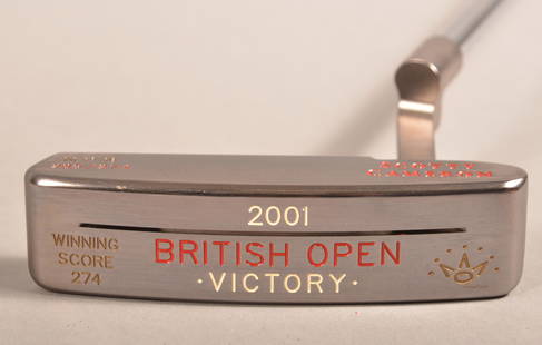 Titleist Scotty Cameron Duval 2001 British Open Putter: Titleist Scotty Cameron Duval 2001 British Open Putter. Newport 3x Black 350g Midslant. 35"l. Very good.