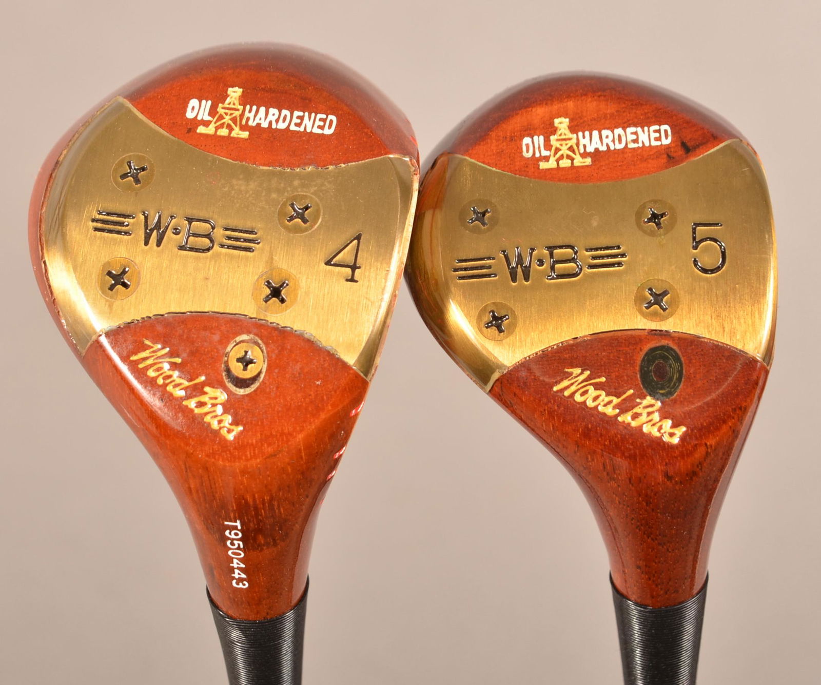 2 Clubs; Wood Brothers Persimmon Golf 4-5 Woods (1 of 5)