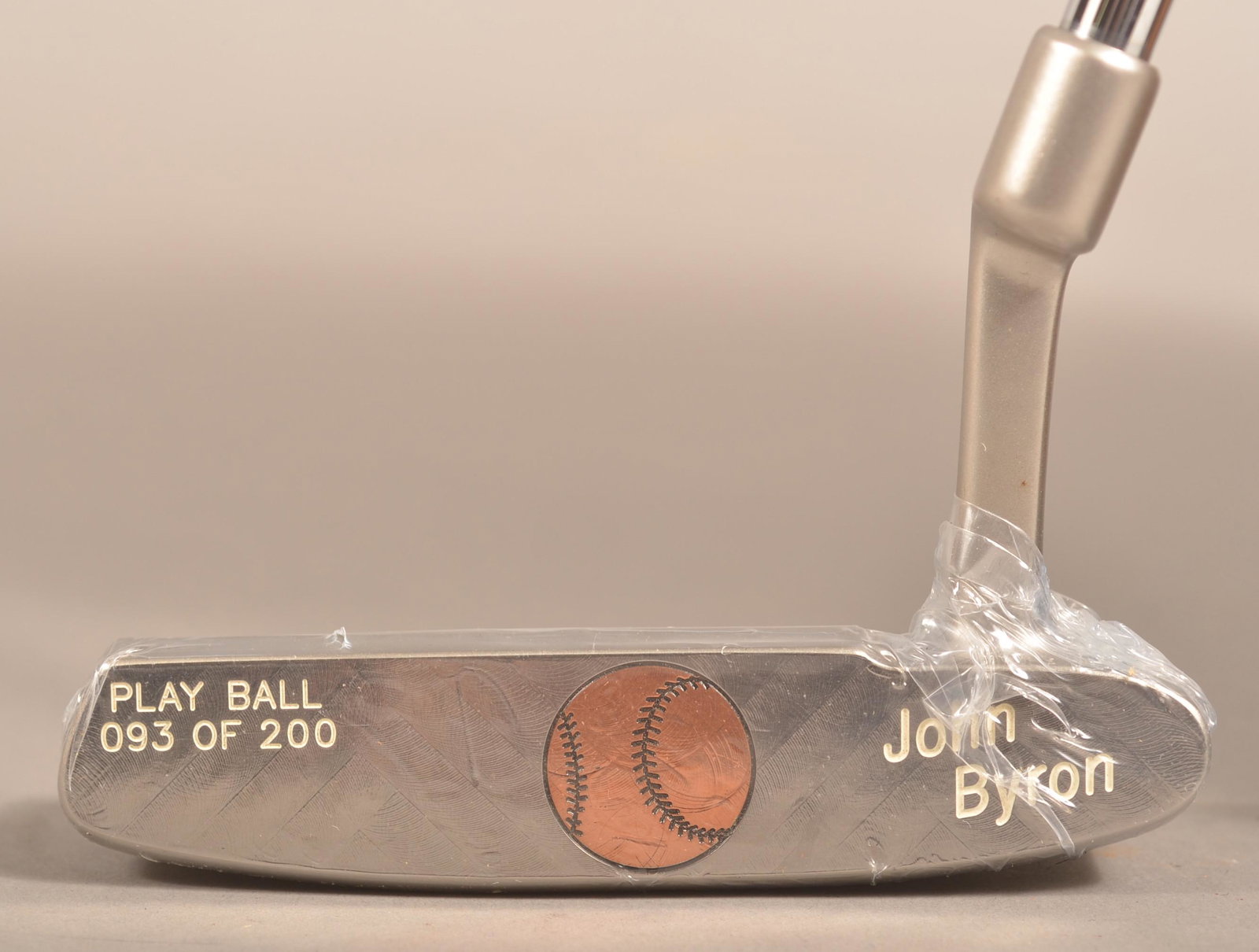 John Byron Dale Head Play Ball 93/200 Putter: John Byron Dale Head Play Ball 93/200 Putter. 34.5"l. Very good +.