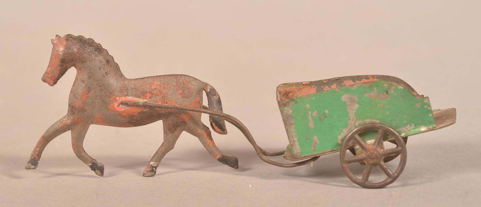 Antique Tin Horse and Cart Pull Toy (1 of 2)