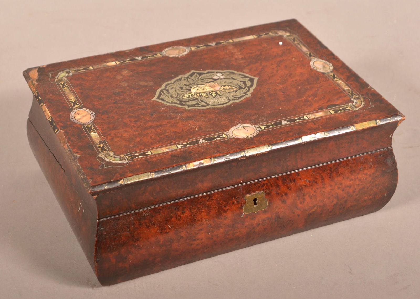 Antique Burl Wood Lap Desk (1 of 5)