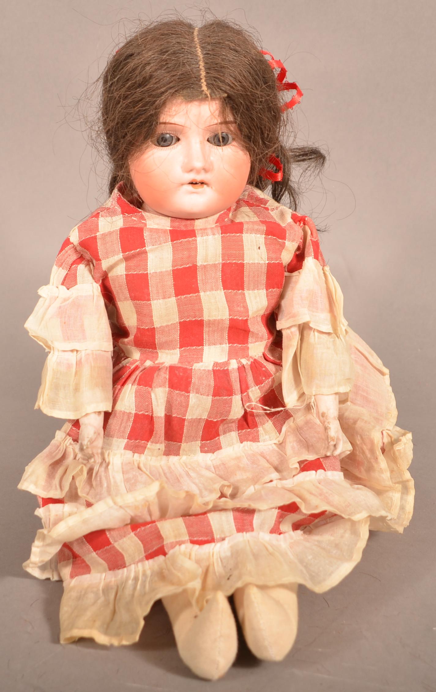 Unsigned German Bisque Head Girl Doll (1 of 5)