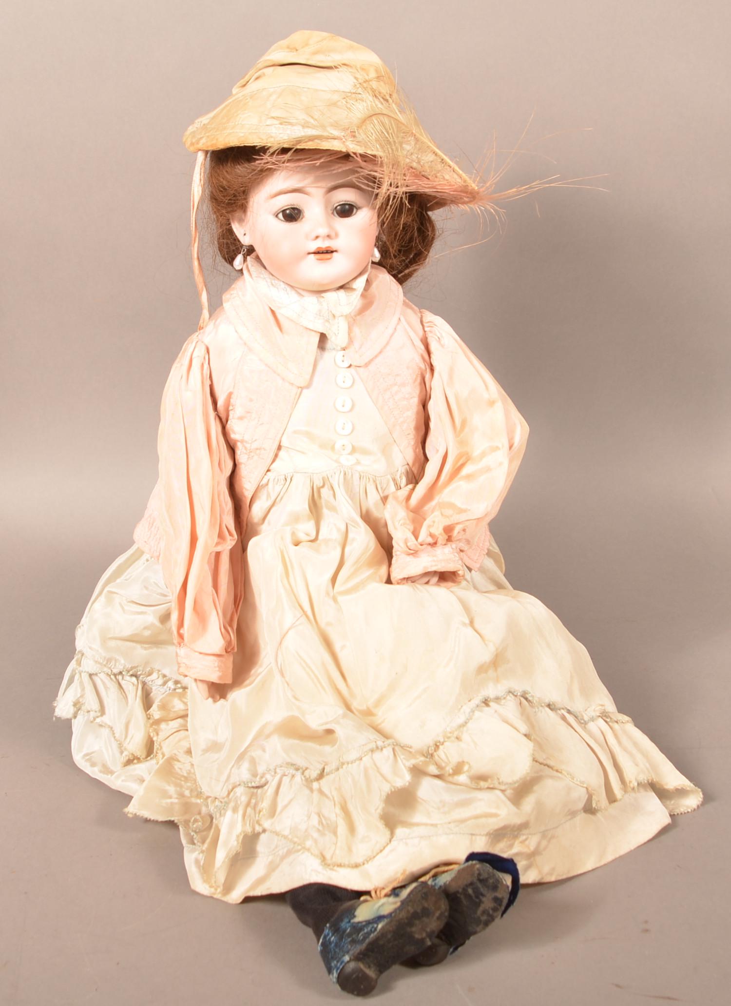 Unsigned German Bisque Head Doll (1 of 5)