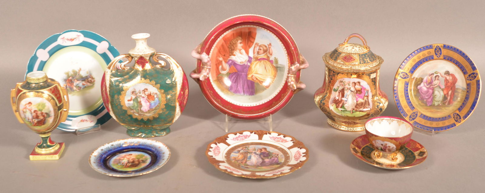 Lot of German/Austrian Figural Decorated Porcelain (1 of 2)