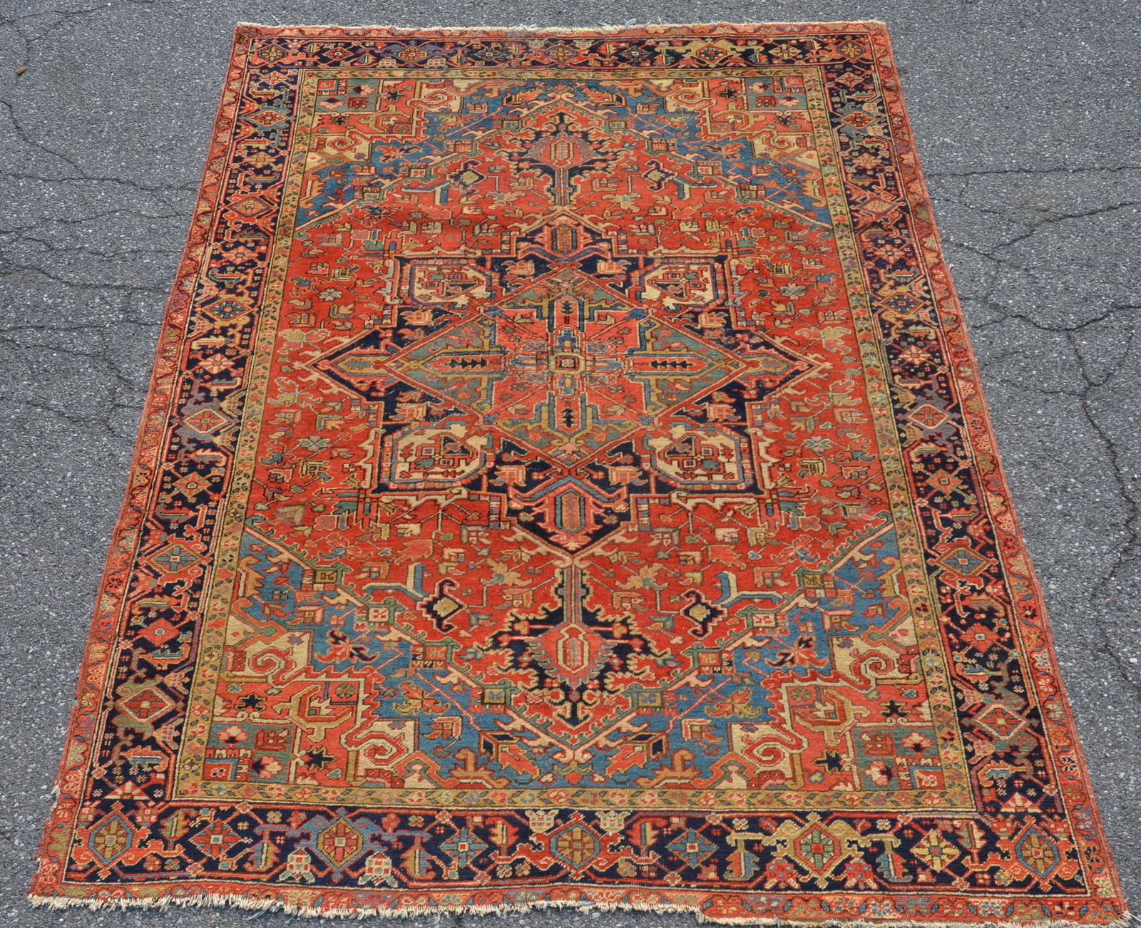 Antique Geometric Pattern Room Size Rug (1 of 11)