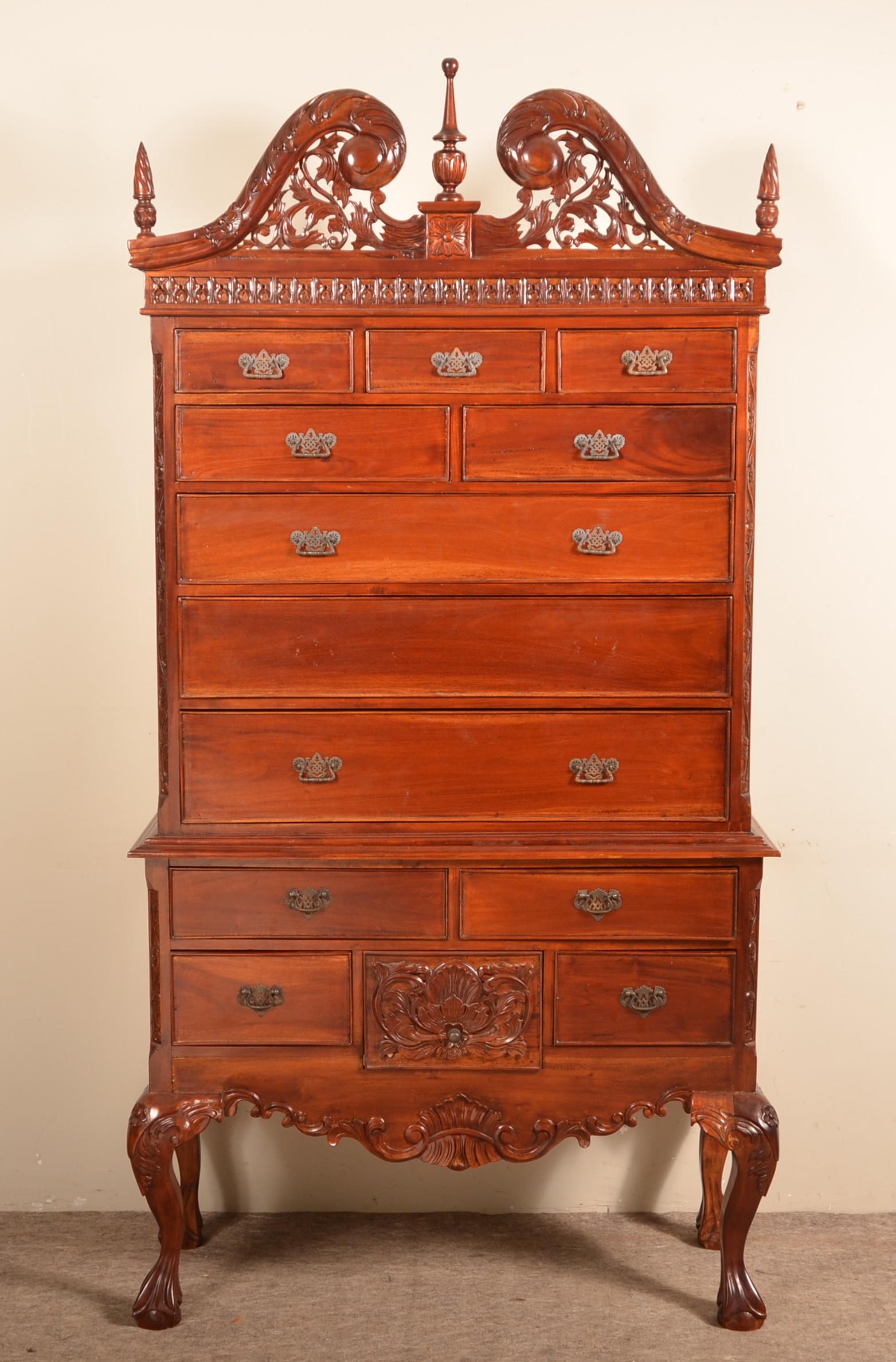 Chippendale Style Mahogany Highboy (1 of 5)