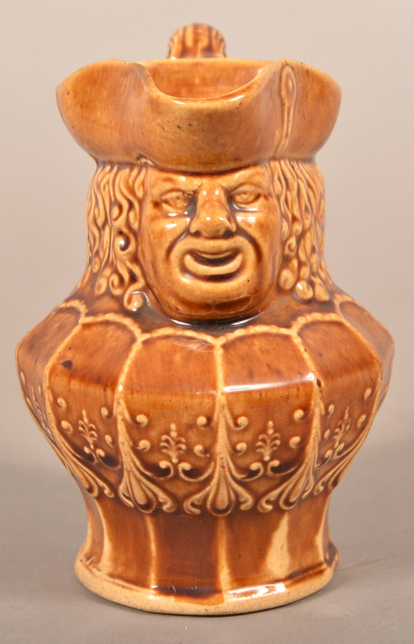 Rockingham Glazed Yellowware Toby Jug. (1 of 4)