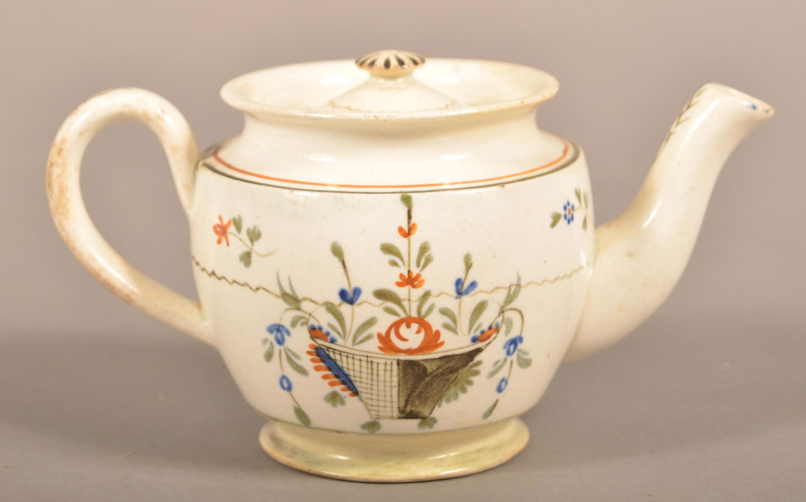 Leeds Soft Paste China Basket of Flowers Child's (1 of 4)