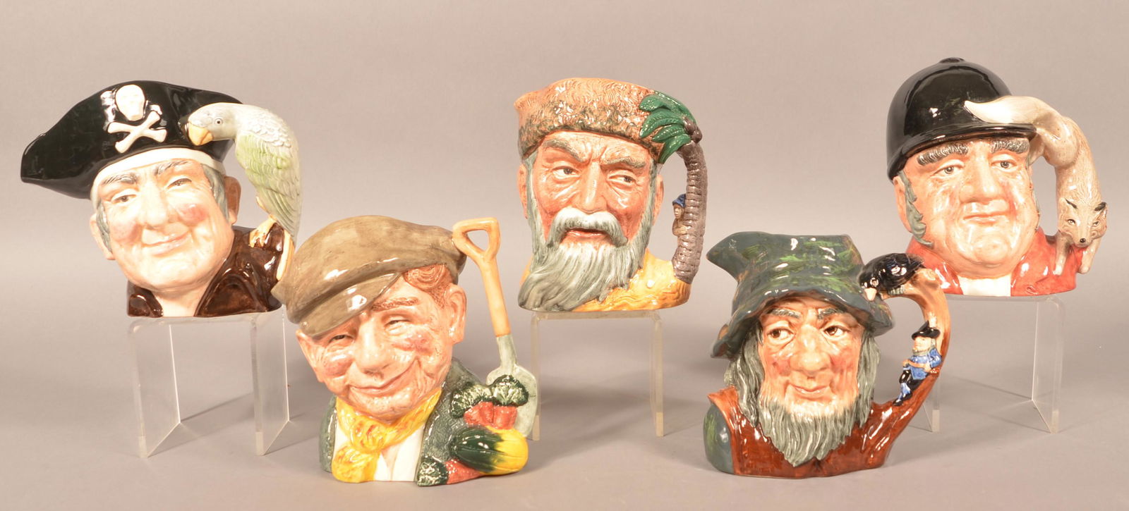 Five Large Royal Doulton Character Toby Mugs. (1 of 3)