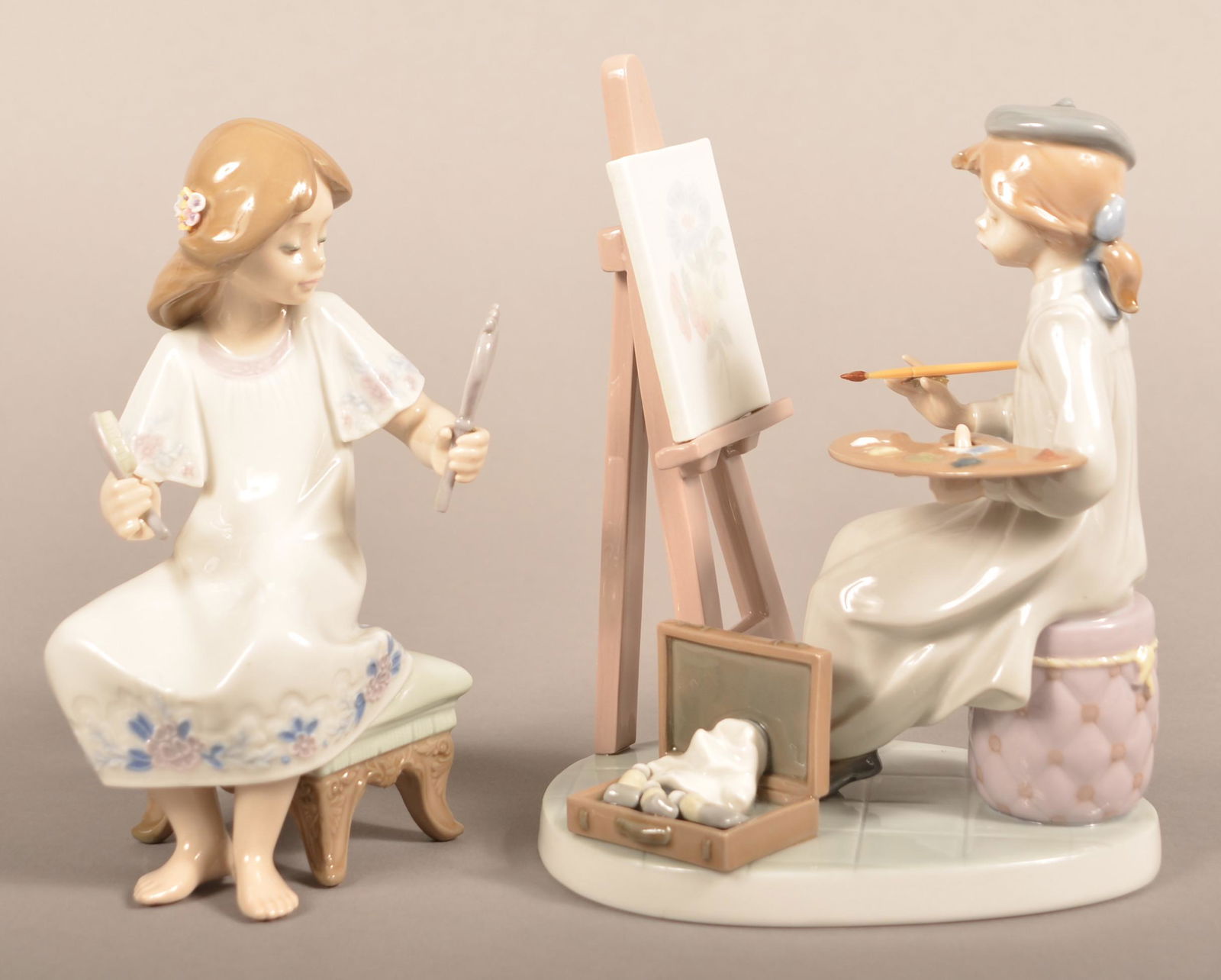 Two Lladro, Spain Glazed Porcelain Figurines. (1 of 4)
