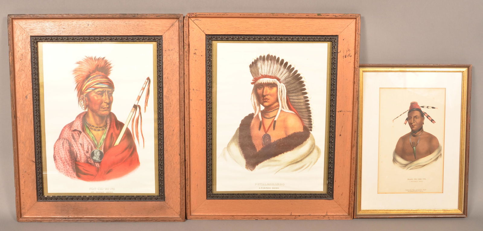 Three Framed Color Native American Prints. (1 of 3)