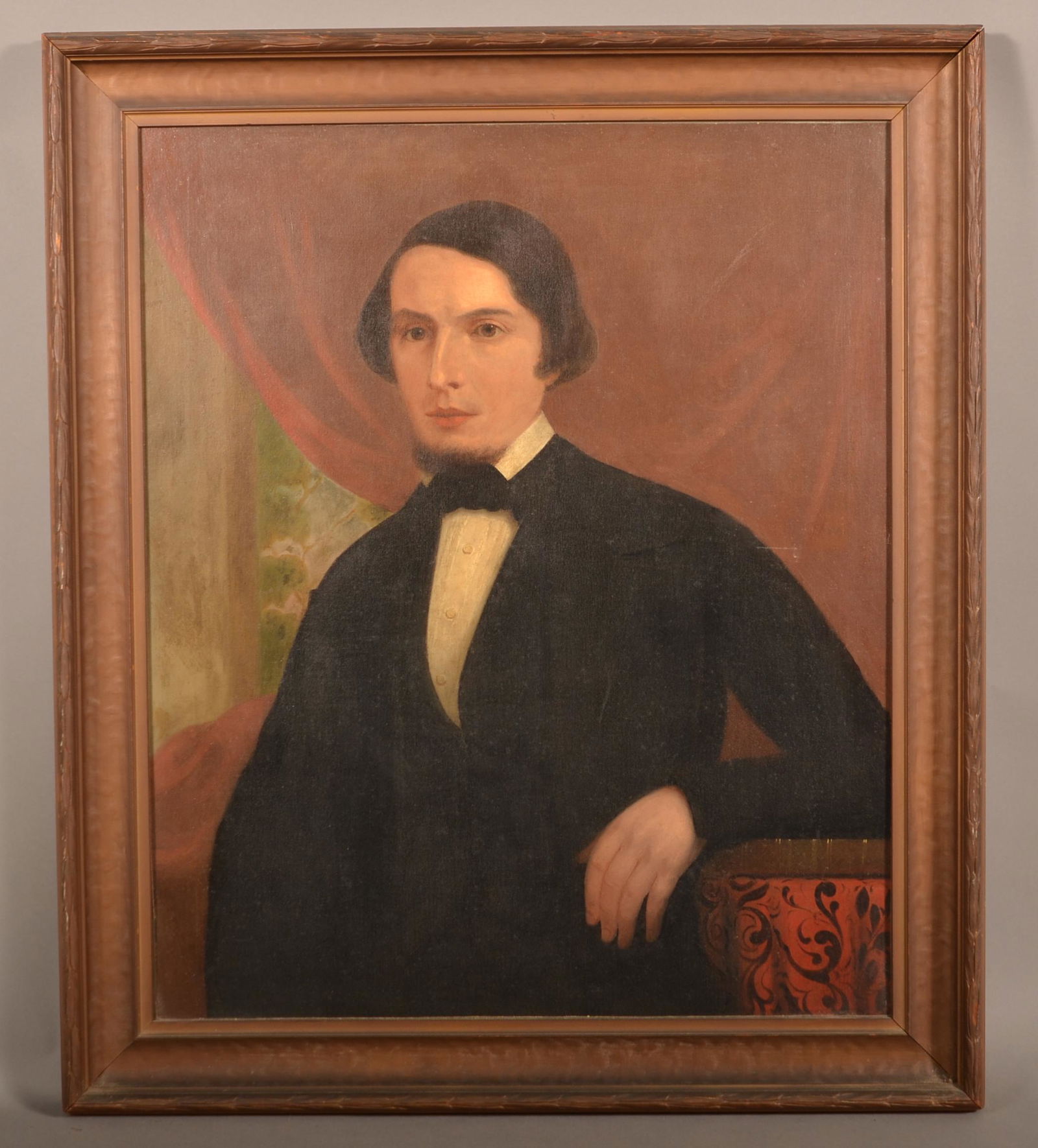 19th Century Oil on Canvas Portrait of a Gentleman. (1 of 3)
