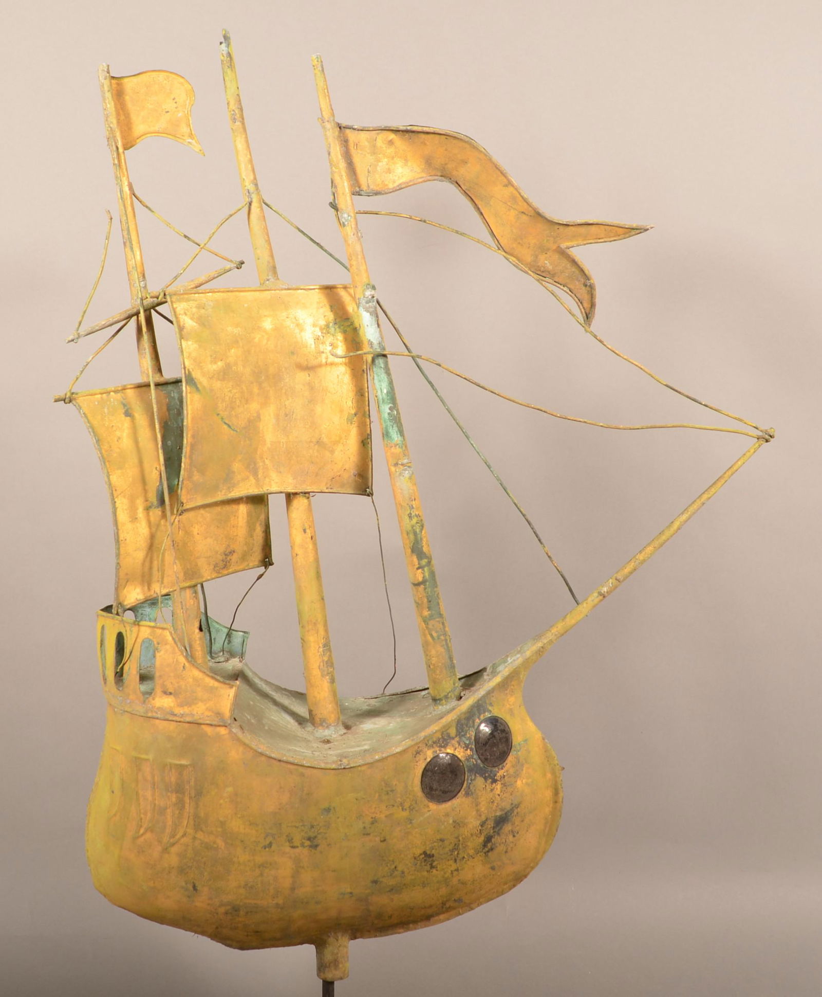 Antique/Vintage Zinc Clipper Ship Weathervane. (1 of 8)