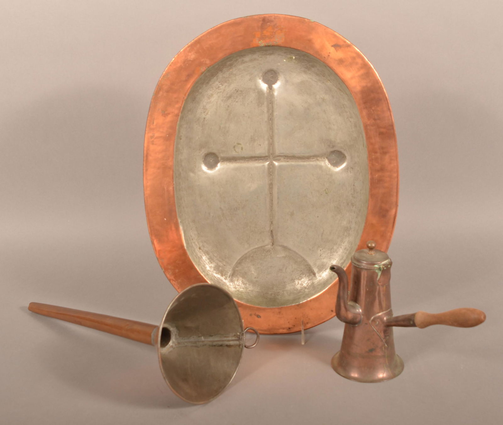 Three pieces of Antique Copperwares. (1 of 2)