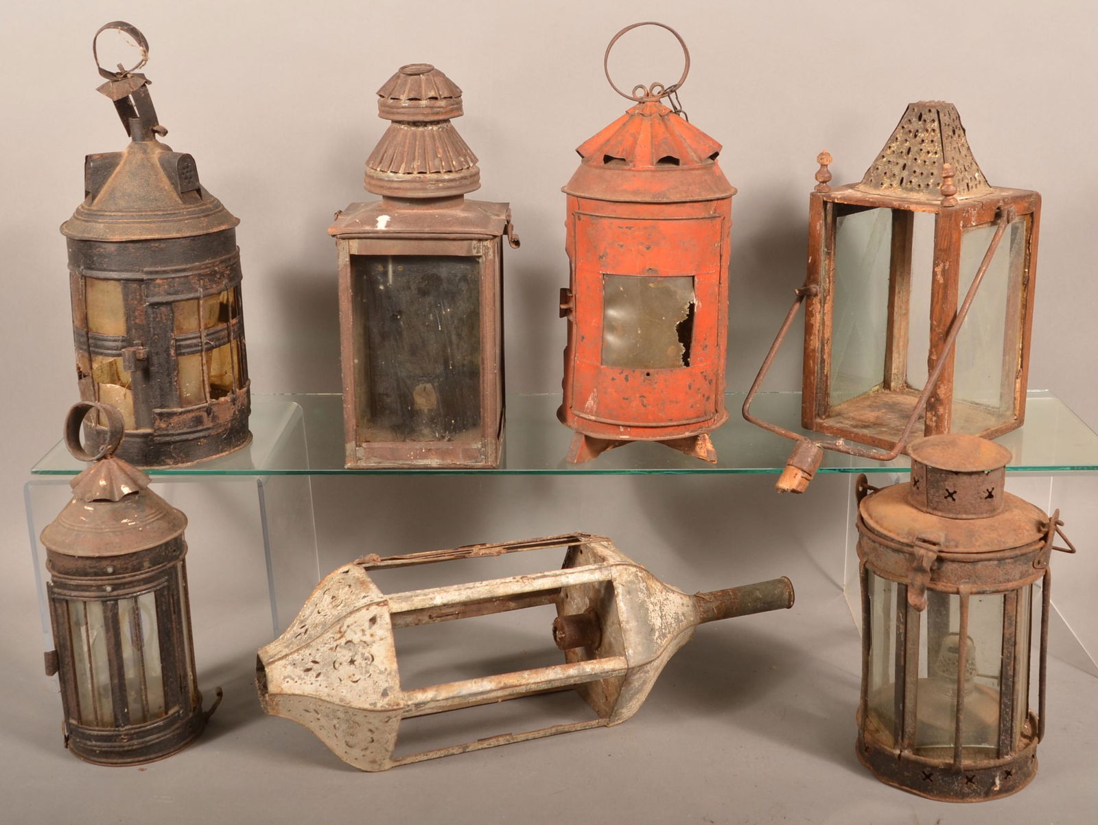 Seven Various Antique Lanterns. (1 of 4)