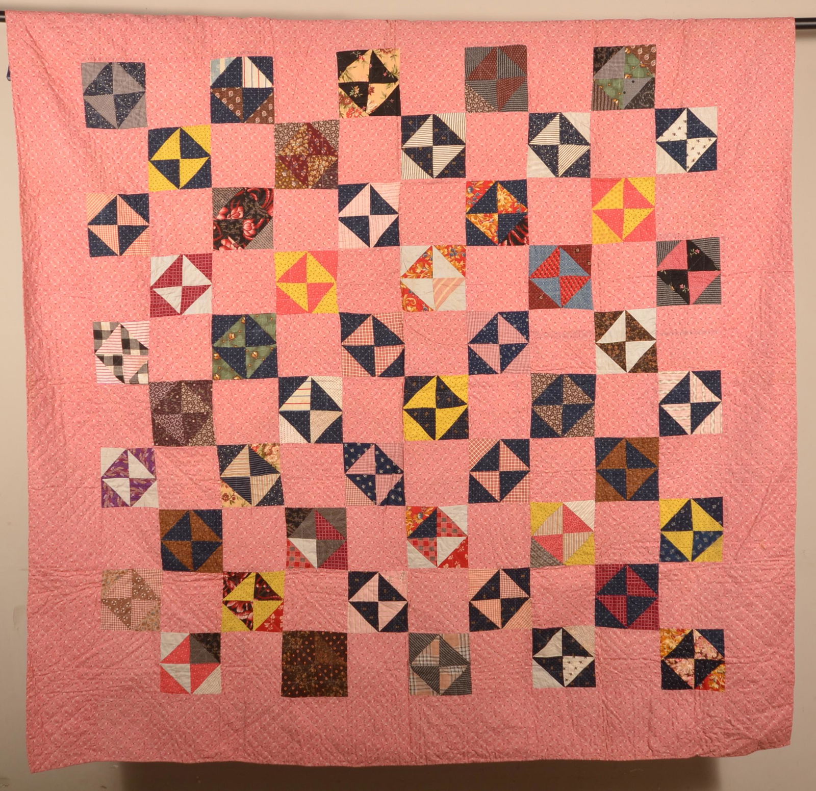 Antique Bow Tie Pattern Patchwork Quilt. (1 of 4)