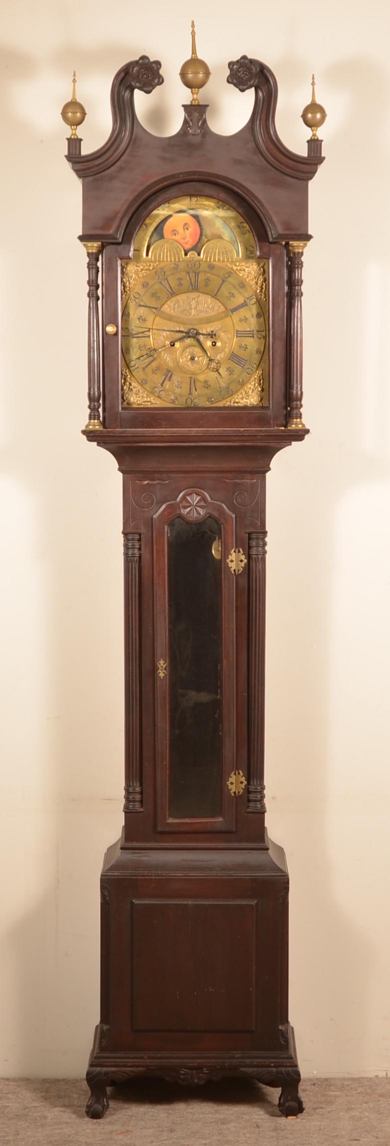 Isaac Hadwen English Victorian Walnut Tall Case Clock. (1 of 10)