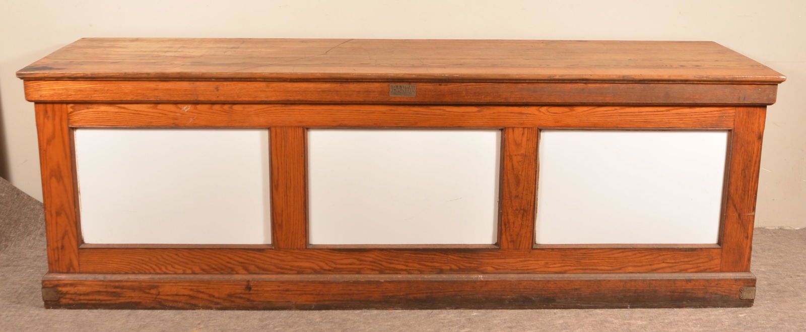 Antique Banta Oak Country Store Counter. (1 of 7)