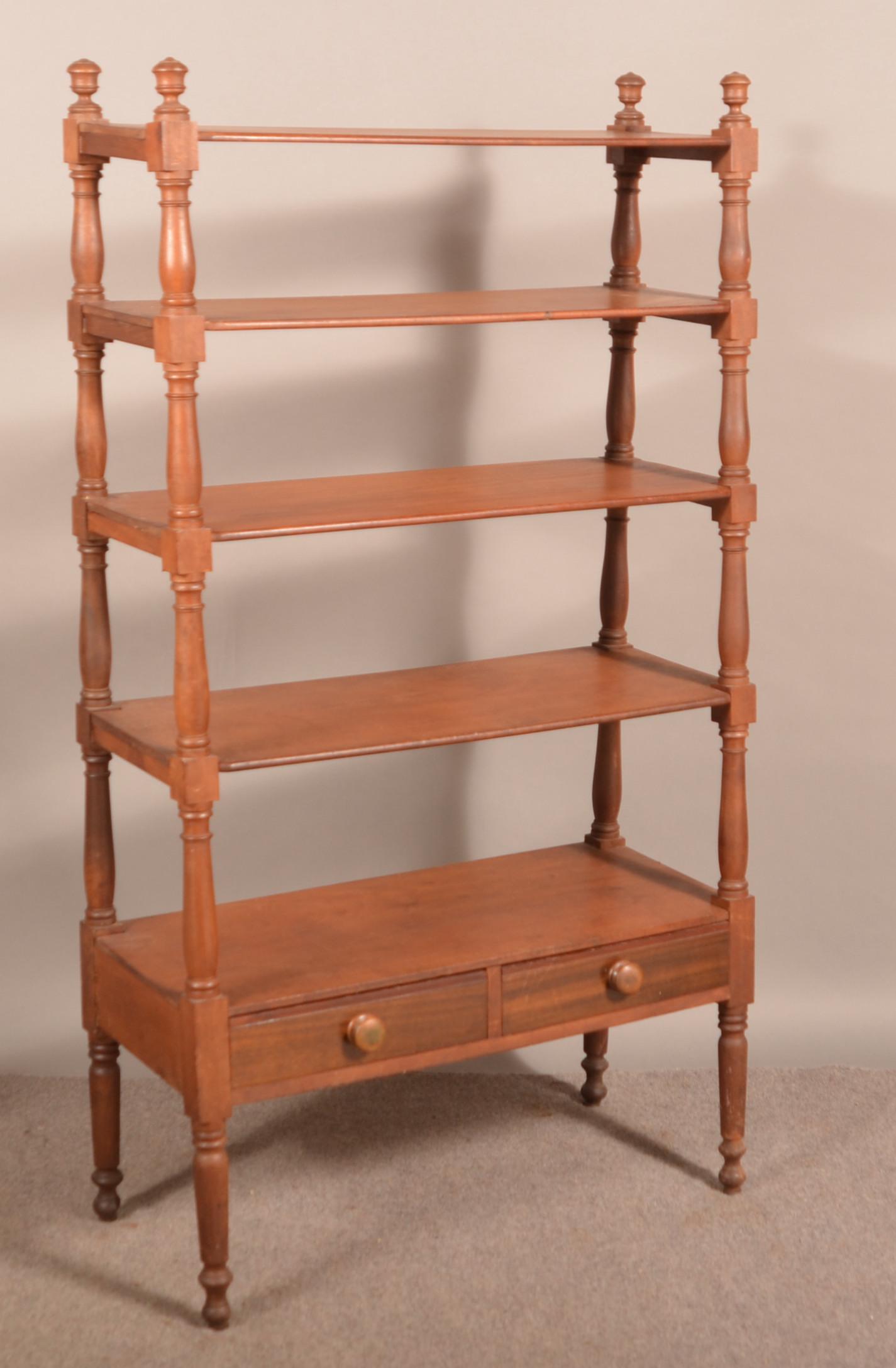 American Sheraton Walnut Étagère. (1 of 3)