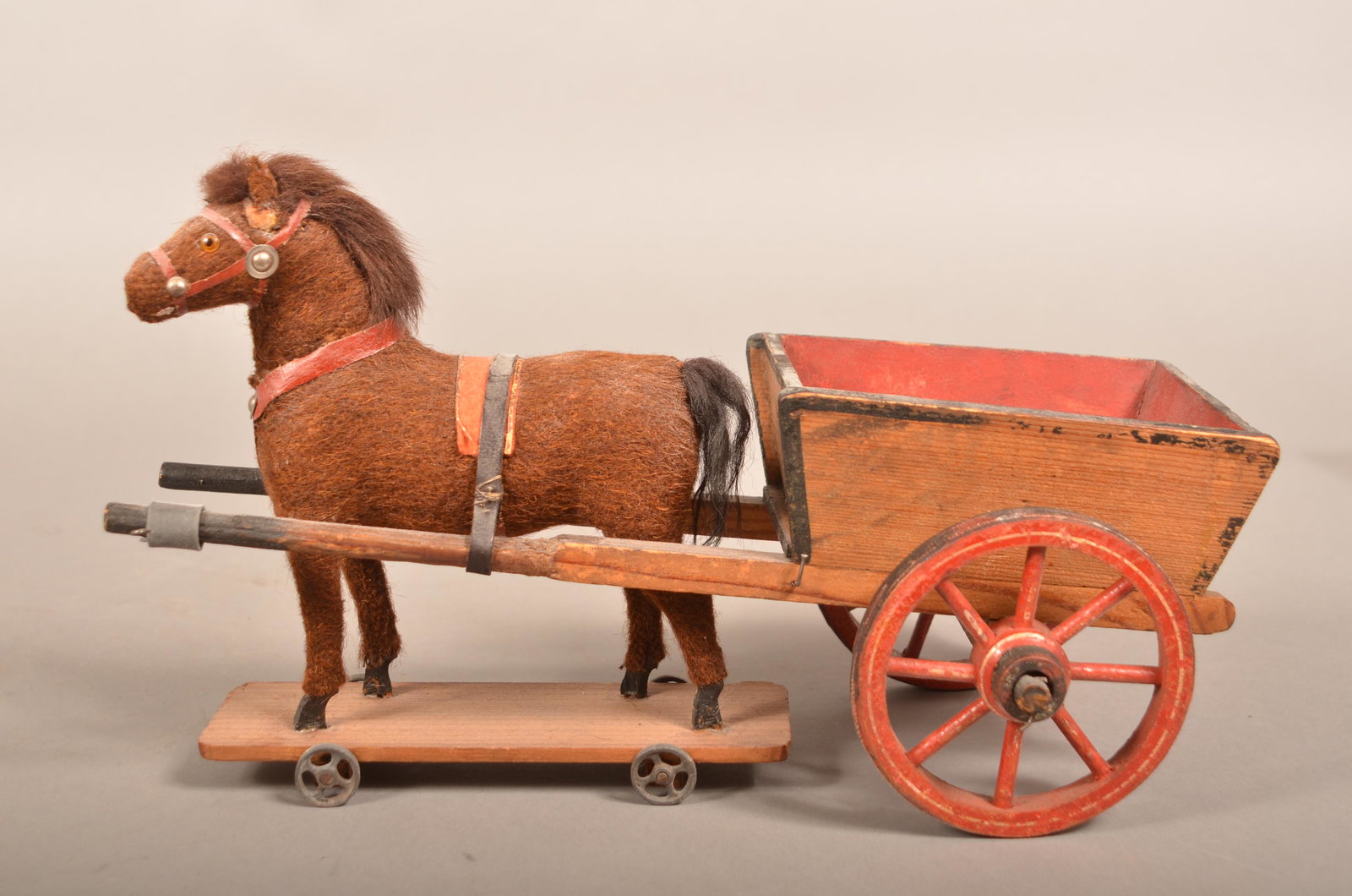 Antique German Horse-Drawn Cart Pull Toy. (1 of 5)