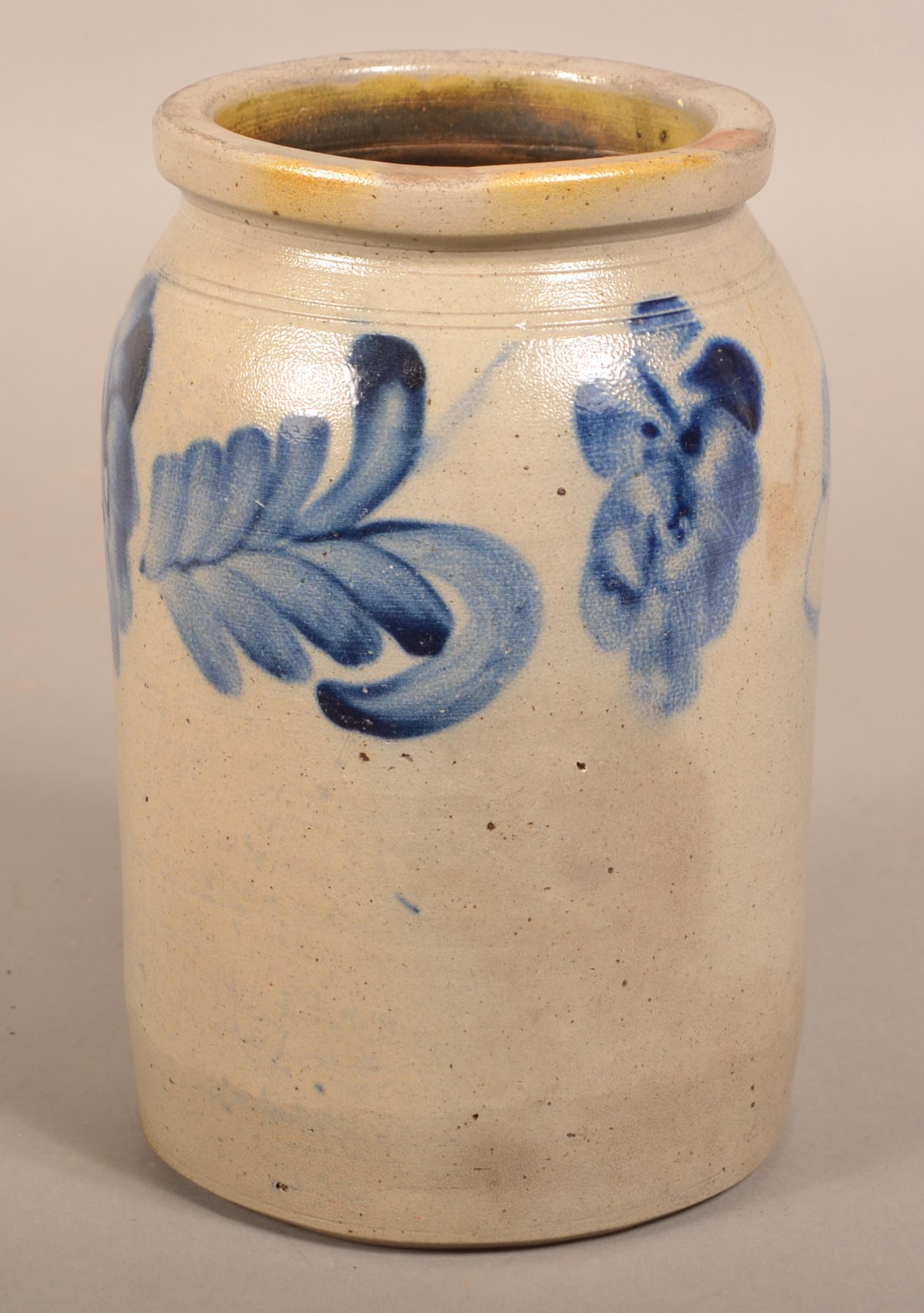 1-Gallon Stoneware Crock Attributed to Remmey. (1 of 4)