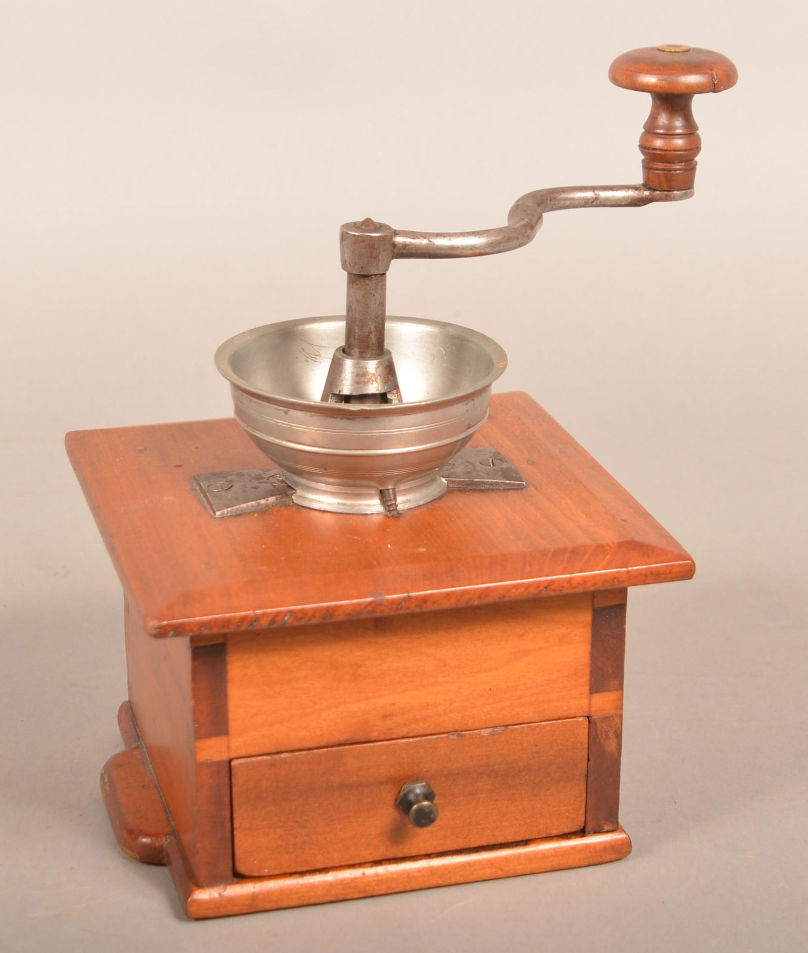 Pennsylvania 19th C. Cherry Case Coffee Grinder. (1 of 5)