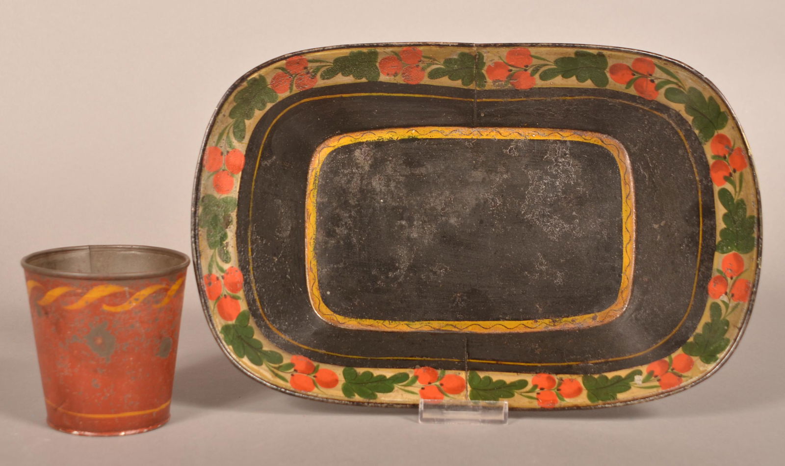 Two Pieces of Antique Pennsylvania Toleware. (1 of 5)