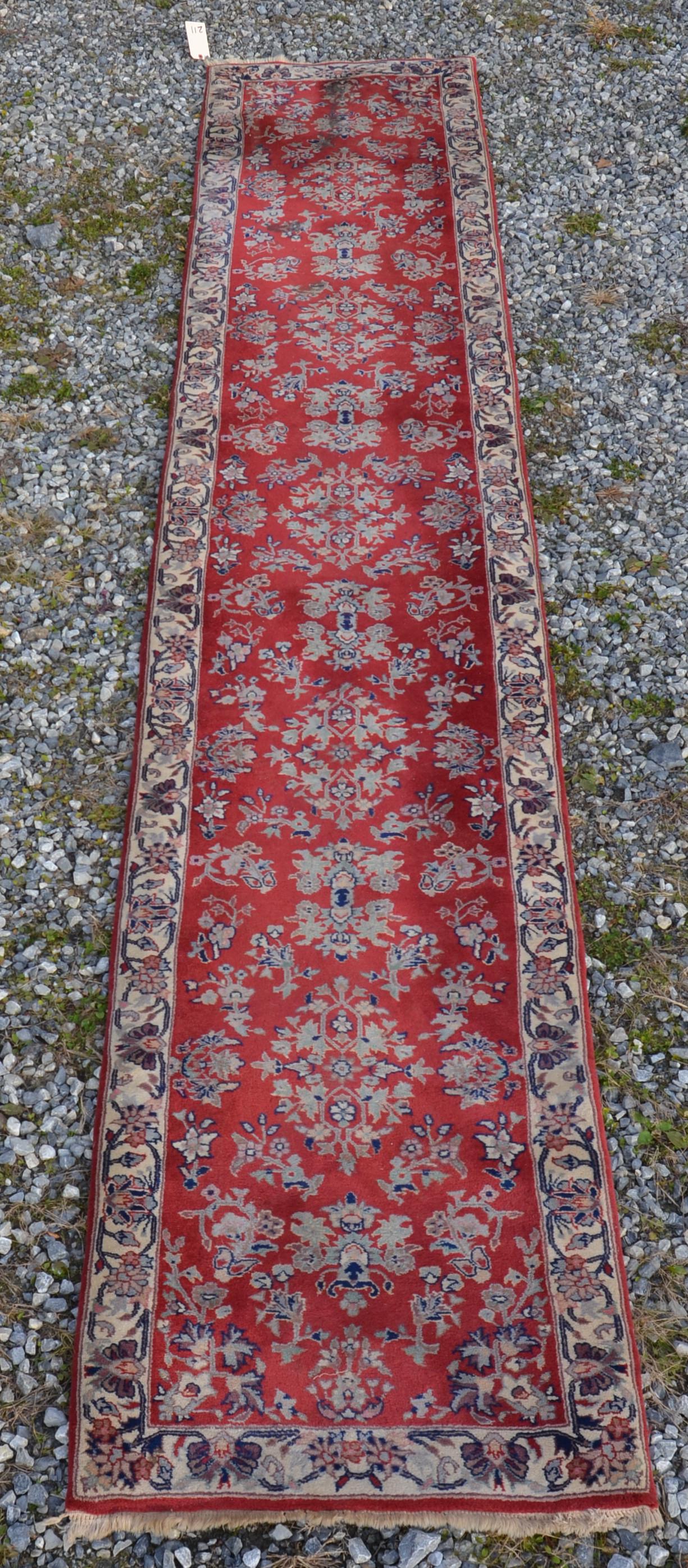 Machine-Made Oriental-Style Floral Pattern Runner. (1 of 6)