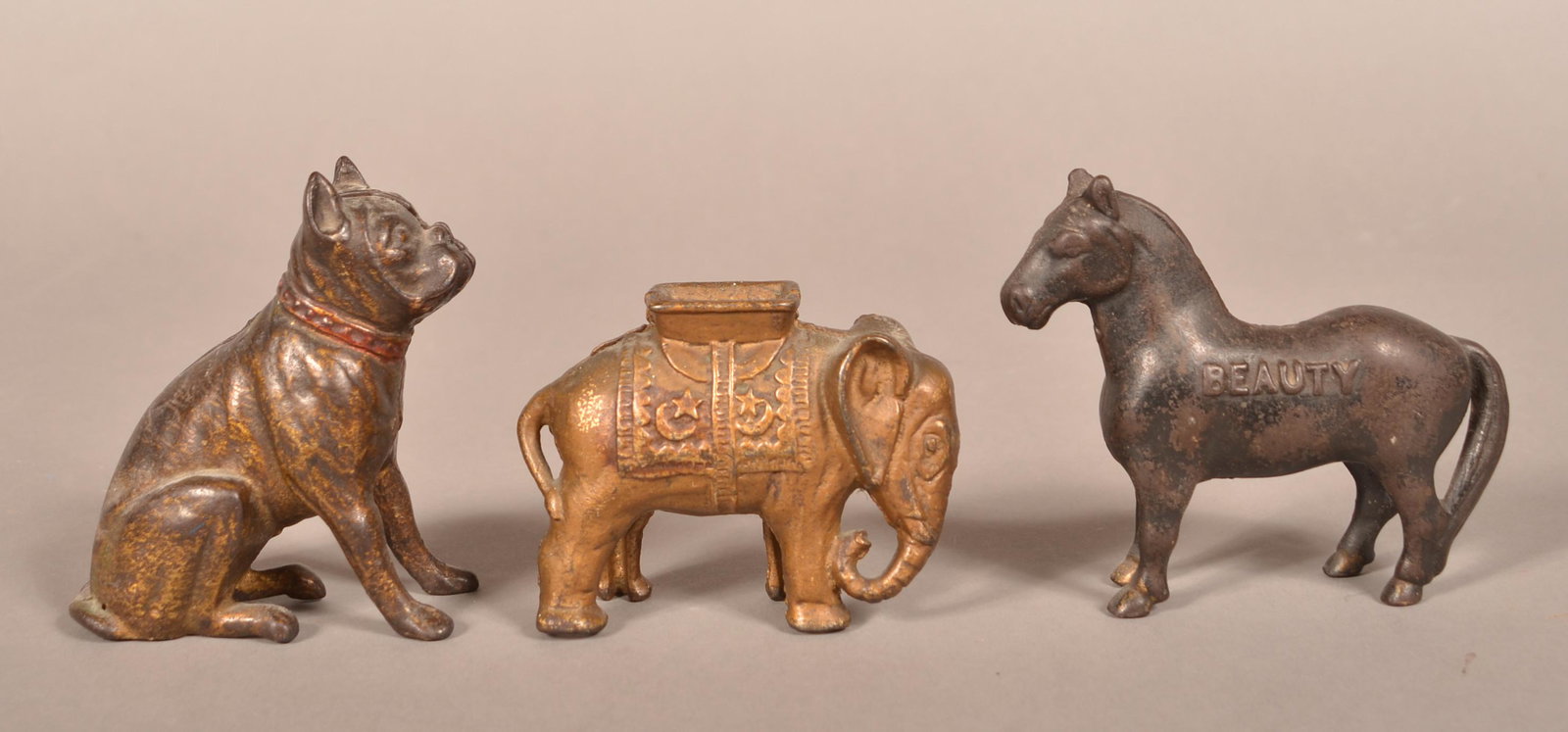Three Antique Cast Iron Animal-Form Still Banks. (1 of 2)