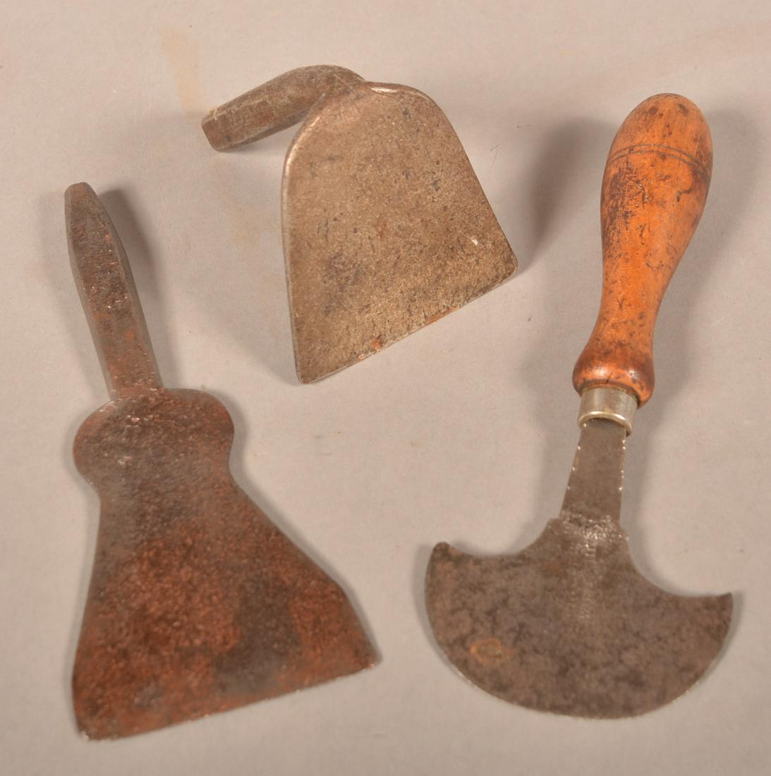 Three 19th Century Wrought Iron Dough Scrapers. (1 of 4)