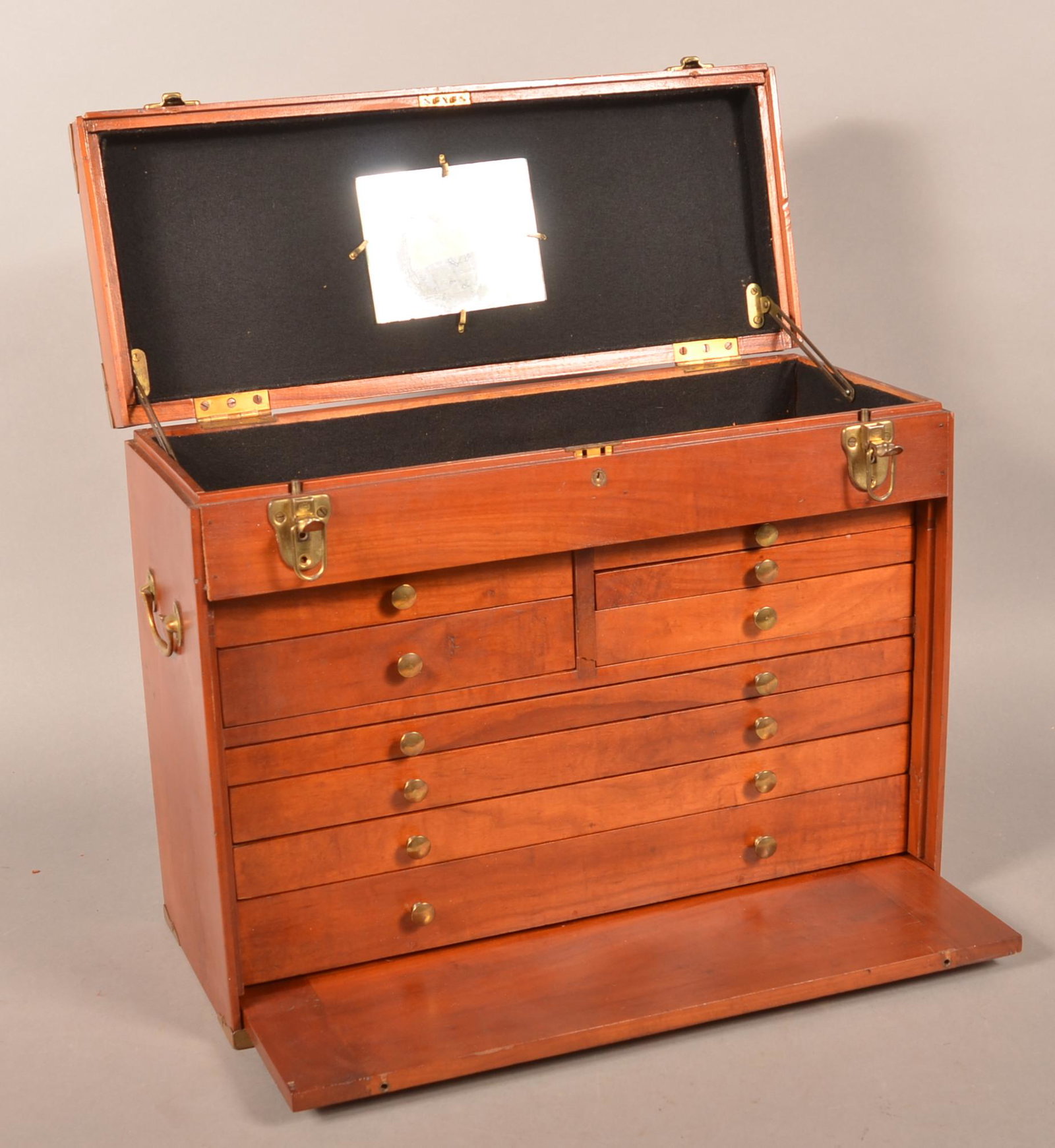 Antique Cherry Machinist's Cabinet. (1 of 4)