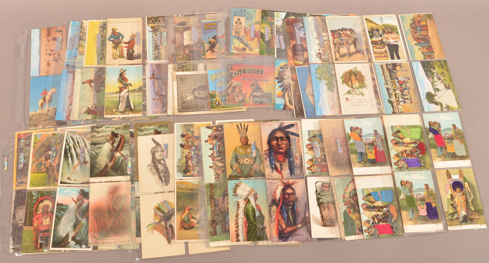 Postcard Lot-Native Americans and Cowboys. (1 of 2)