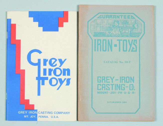 Two Vintage Grey Iron Toy Catalogs (Mount Joy, PA,: Two Vintage Grey Iron Toy Catalogs (Mount Joy, PA, Established 1881). Condition: Very Good.
