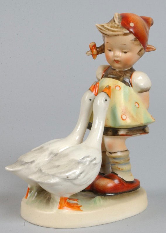 "Goose Girl Hummel Figurine, # 47/0 with TMK 2, 5: "Goose Girl Hummel Figurine, # 47/0 with TMK 2, 5 1/4"h. Condition: Good.