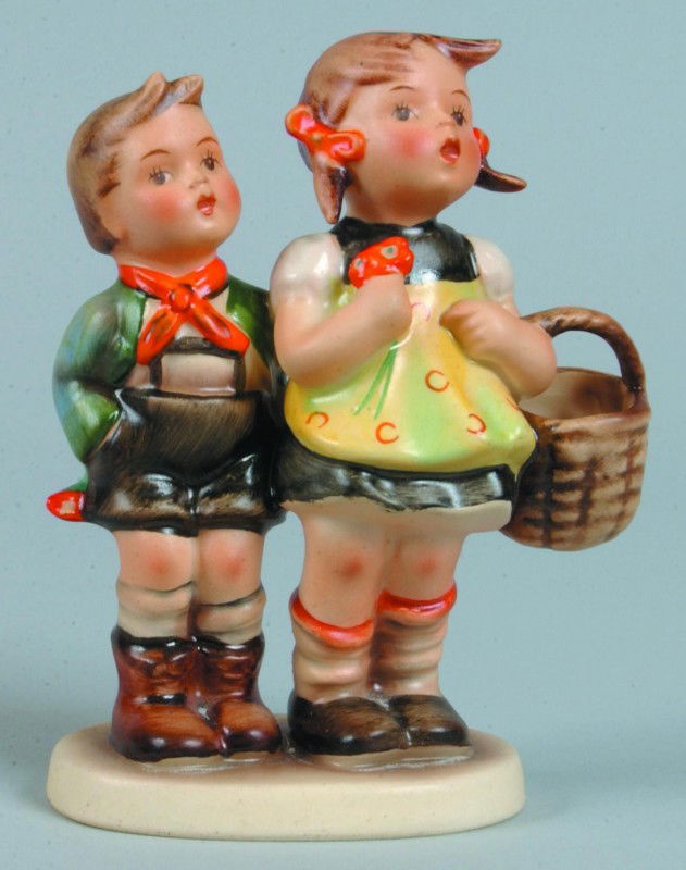 "To Market" Hummel Figurine, # 49 3/0 with TMK 2,: "To Market" Hummel Figurine, # 49 3/0 with TMK 2, 4"h. Condition: Good.