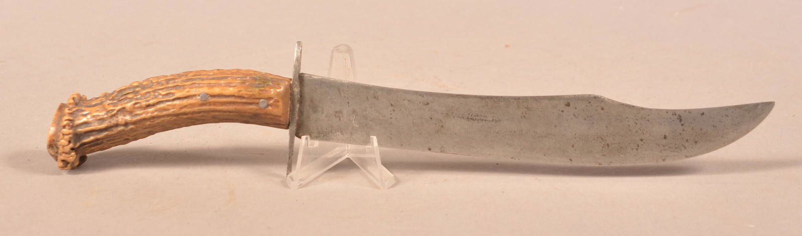 Antique Handmade Antler Haft Bowie Knife. (1 of 2)