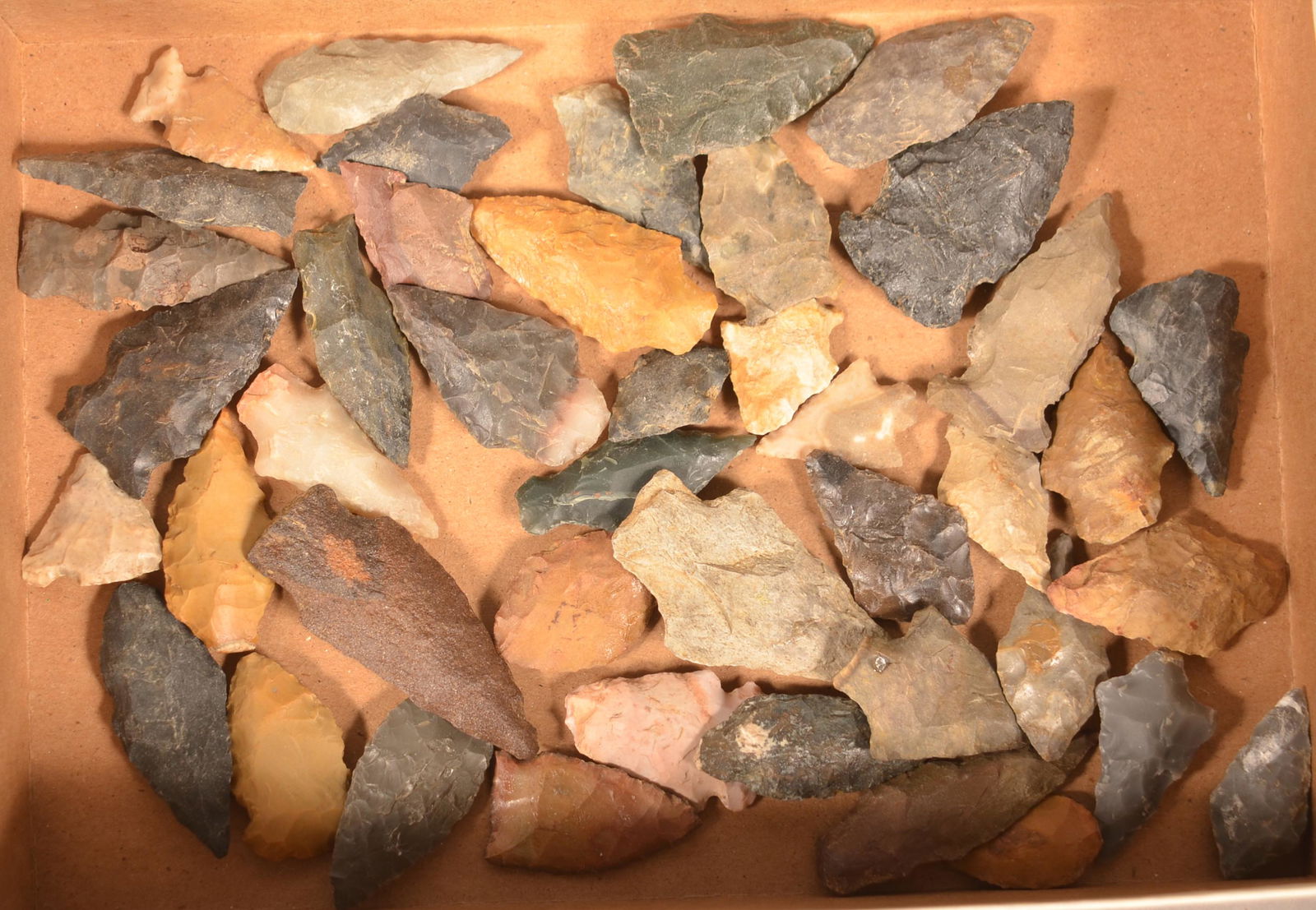 Approximately 40 Prehistoric Arrowheads. (1 of 1)
