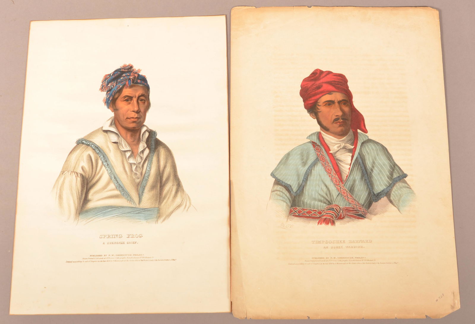 Two McKenney & Hall Hand-Colored Lithographs. (1 of 3)