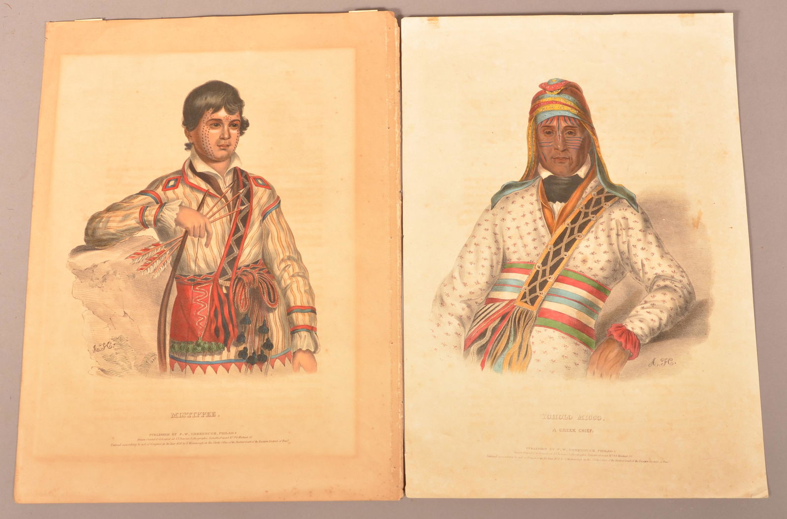 Two McKenney & Hall Hand-Colored Lithographs. (1 of 3)