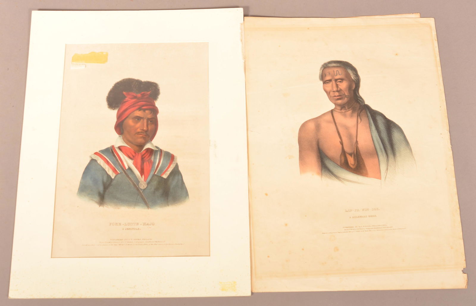 Two McKenney & Hall Hand-Colored Lithographs. (1 of 3)